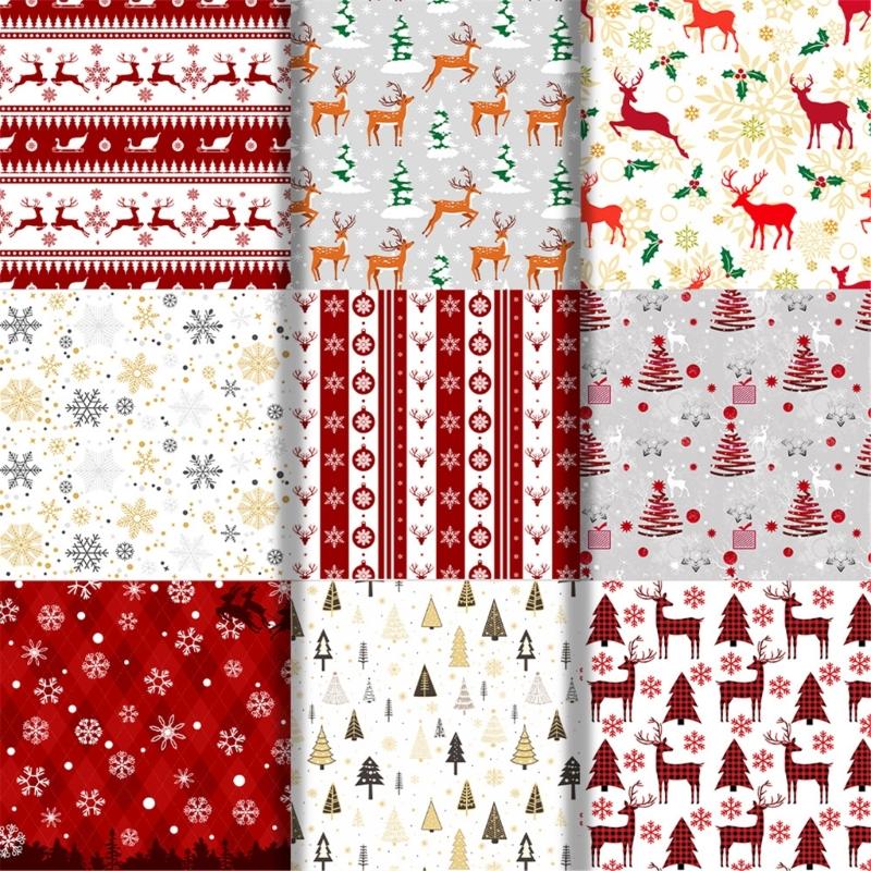Festival Cartoon Reindeer Design Wrapping Sheets User Friendly Recyclable Paper For Christmas Parties Decorations