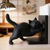 Creative Desk Decor for Cat Lovers 3D Printed Bookend Bookshelves, Decorative Book Ends Office Modern Minimalist Holder & Study Room, Heavy