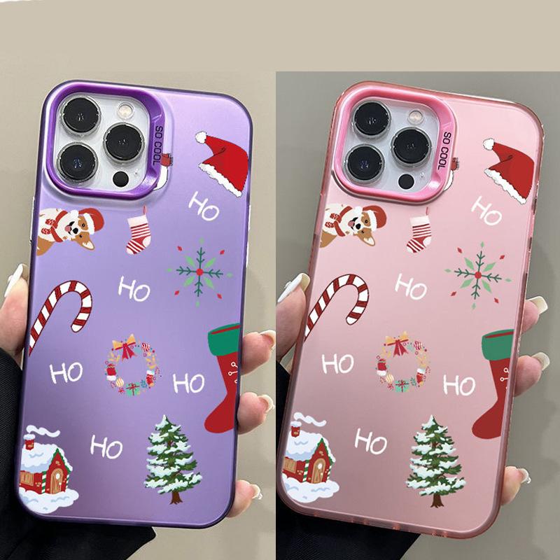 Christmas-themed iPhone 16 Pro phone case, 15/14/13mm laser-cut, iPhone 11/Xs Max/Plus