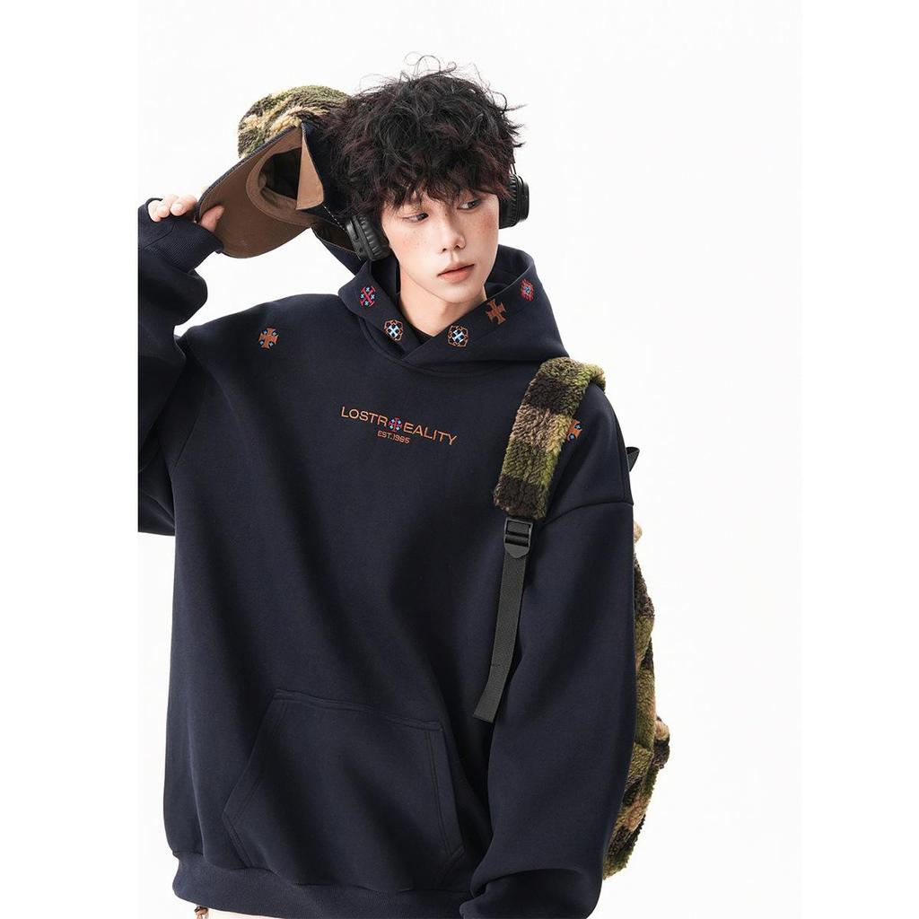 500g Unisex Ethnic Embroidered Hoodie - Autumn Long Sleeve Street Style