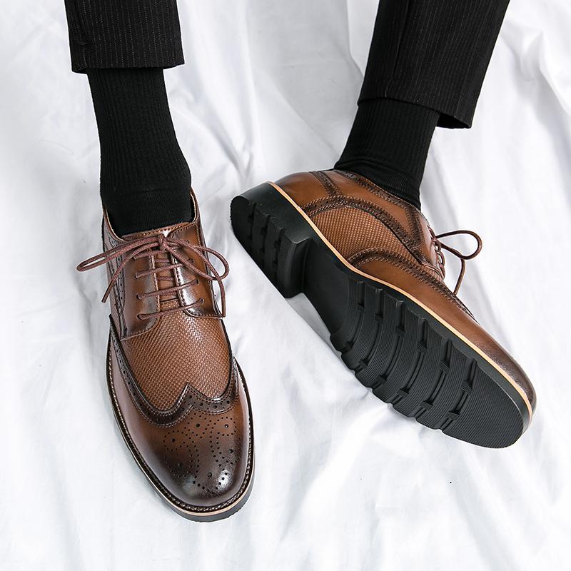 

860 new fashion Korean version of trendy casual shoes, large size leather shoes for men 46