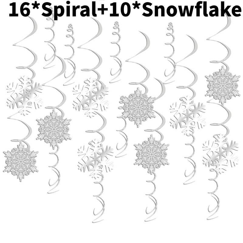 

Фольгированные Рождественские Потолочные Украшения Снежинки Настенные Гирлянды Подвесной Декор Рождество 26 Pcs