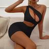 Women's Sexy One Shoulder Summer Mini Skirt Hollow Fashion Bodycon Dress