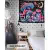 Onivein Blacklight Mushroom Tapestry Glow in the Dark Fantasy Plant Tapestry UV Reactive Moon Butterfly Frog Tapestries Poster Wall Hanging for