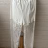 Leggings Hanfu Corti 7/10 da Donna in Pizzo e Pile - Strato Interno Caldo Stagionale Anti-esposizione
