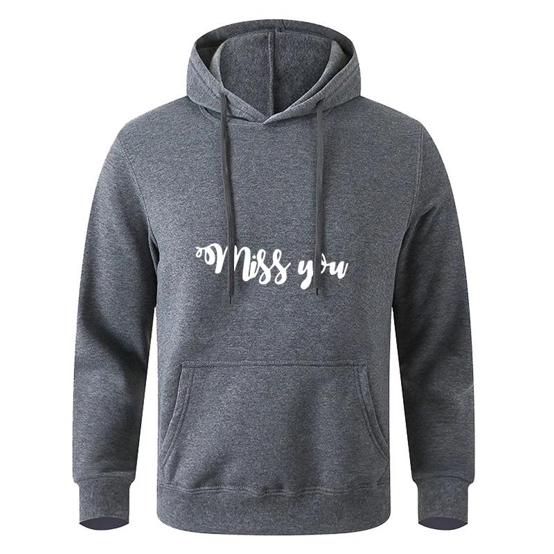 Spring Men's Autumn Casual Solid Color Oversize Black Sweatshirt Hoodie Pullover For Male And Women