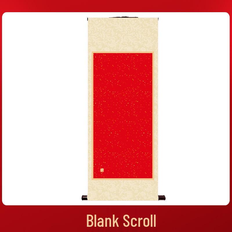 Chinese-Style Retro Engagement Banquet Scroll with Handwritten Decoration