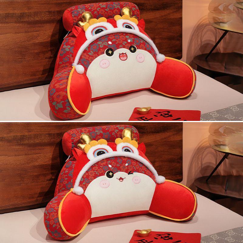 Red Bedhead Cushion Waist Cushion Soft Bag with Large Backrest for Bed Waist Protection Seasonal Availability of Pillows Office Rest Backrest Pad