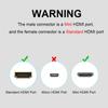 MINI HDMI MALE TO HDMI A FEMALE ADAPTER Converter HDMI To MINI HDMI Adatper 1080 P 2K 4K FOR MINI PC HDTV HD CAMERA 5504