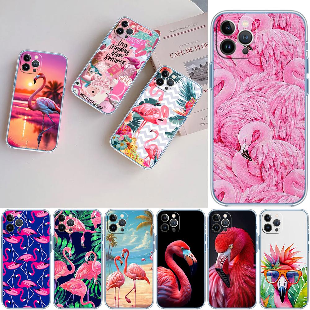CJ54 Flamingos Pink Bird Flower Case for LG K22 K30 K40 K40S K41 K42 K50 K50S K51 K51S K52 K61 K62 K71 K92 Q60 Q61 V40 V50 V60