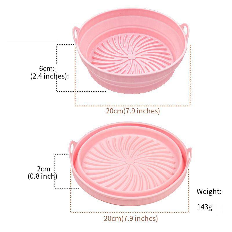 Air Fryer Mat Mmultifunctional Silicone Microwave Oven Baking Tray Mat Heat-resistant Reusable Foldable Space Saving Convenient