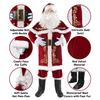 Santa Claus Costume Set Velvet Adult Suit Traditional Red Velvet Santa Ensemble Complete Accessories Performances Clothes