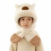 Soft Plush Capybara Hooded Scarf Set Cute Plush Hat Scarf Set Winter Integrated Cap Scarf  Outdoor