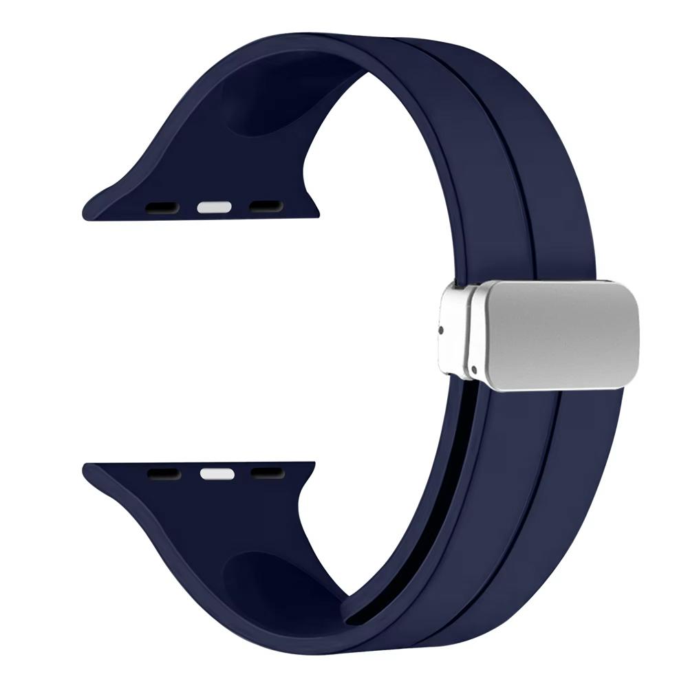 Silicone Strap For Apple watch 11 Band 46mm 45mm 44mm 41mm 49mm 42mm Magnetic Bracelet correa iWatch Series 9 8 10 7 SE 6 Ultra