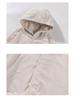 Men's Oversized Retro Waffle Knit Hooded Sweatshirt - Heavy-Weight Casual Jacket for Spring & Autumn by Trendy Brand