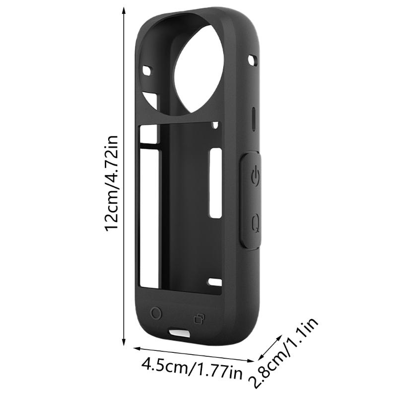 Silicone Case Soft Cover Lens Protective Case for Insta 360X4 Panoramic Camera Full Coverage Protections