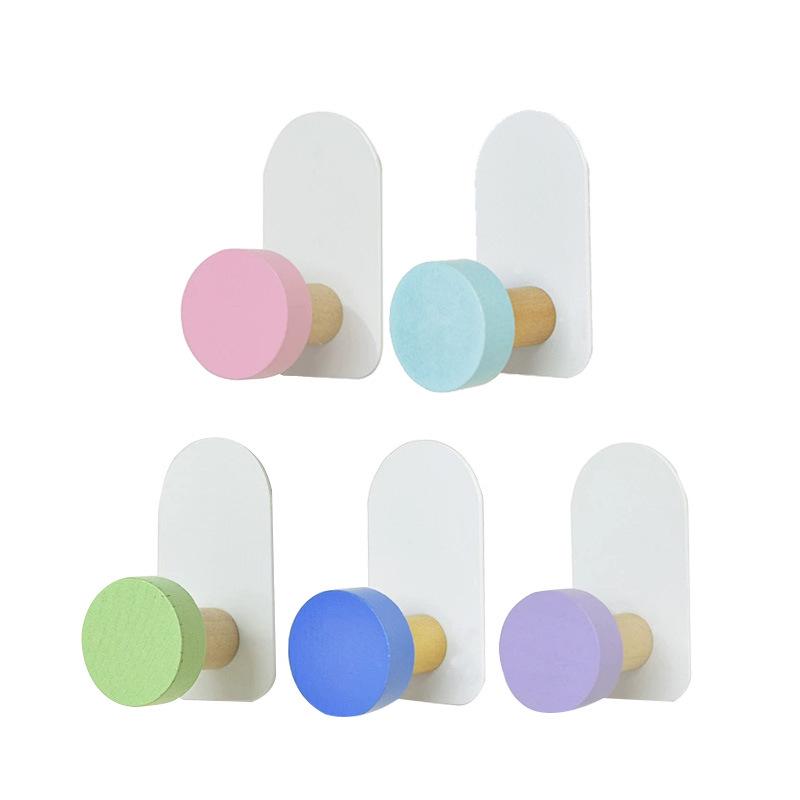 Dreamy Macaron Over-the-Door Adhesive Hooks - Heavy Duty & Decorative for Coats and Hats