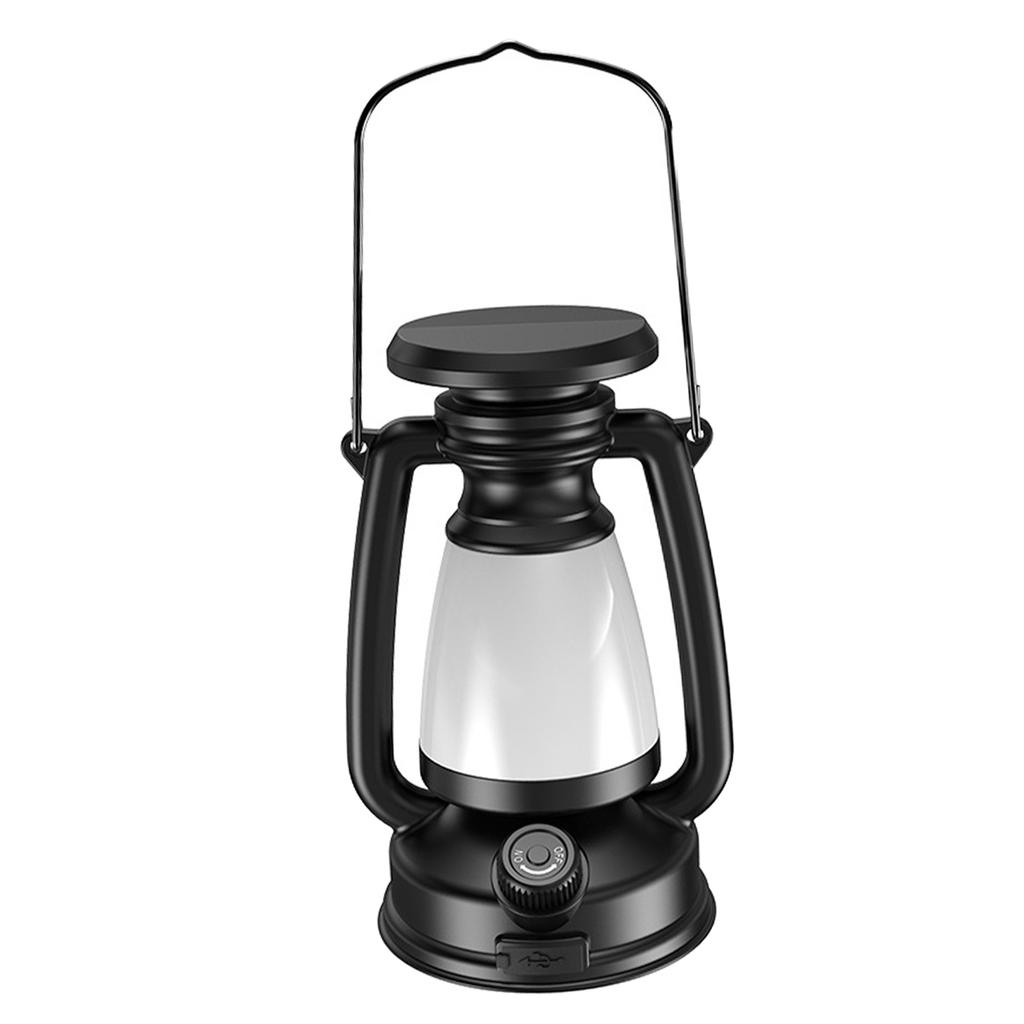 LED Camping Lantern USB Charging Vintage Multifunctional Portable Camping Tent Light for Outdoor