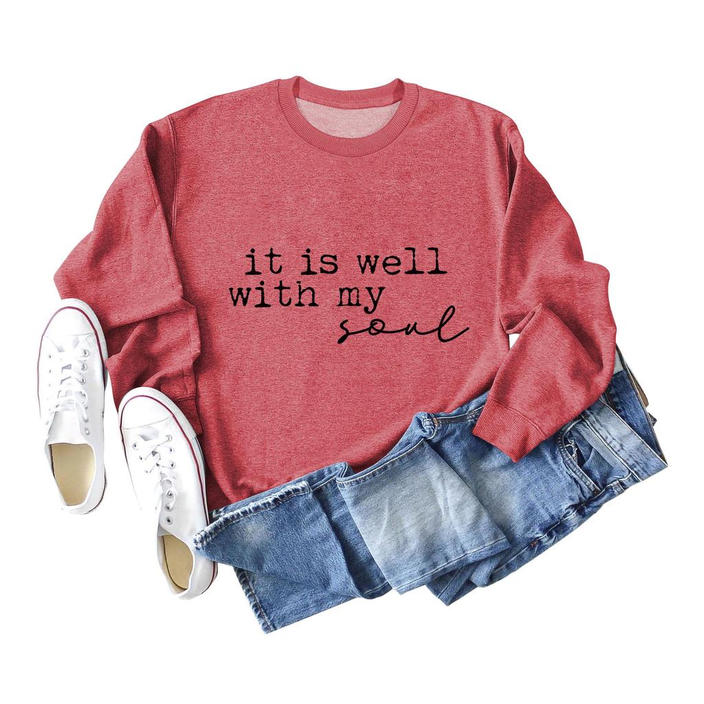 It Is Well With My Soul Round Neck Women's Long Sleeve Sweatshirt