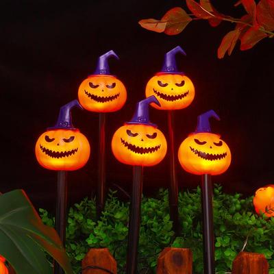 Solar LED Halloween Pumpkin Garden Stake Light Decoration