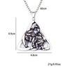 Colar Masculino Odin Triângulo Logo Corrente Clavícula Viking Pirata Runa Pingente Longo