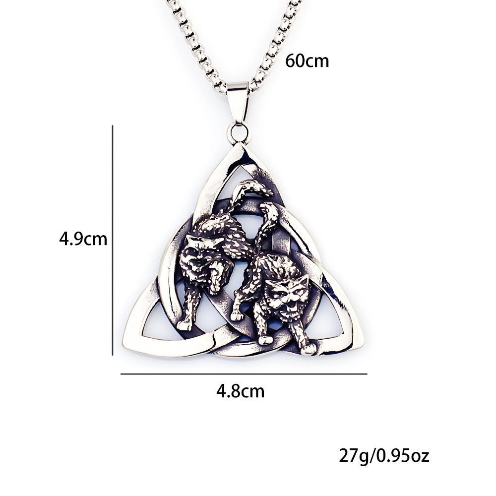 Colar Masculino Odin Triângulo Logo Corrente Clavícula Viking Pirata Runa Pingente Longo