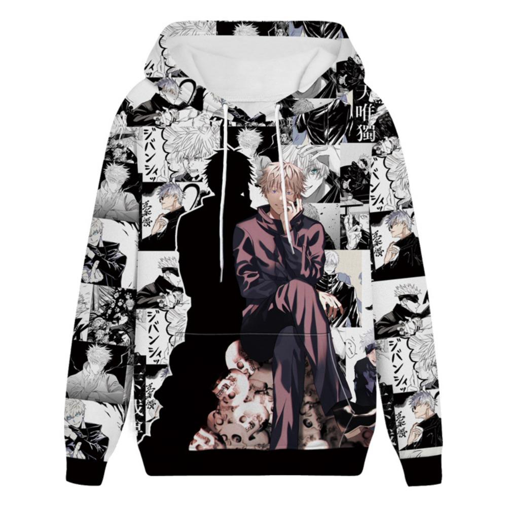 New Arrivals Couple Fashion for Fans of Jujutsu Kaisen Printed Sweatshirt Outdoor Sport Cosplay Pullovers Hoodie Cosplay Costume