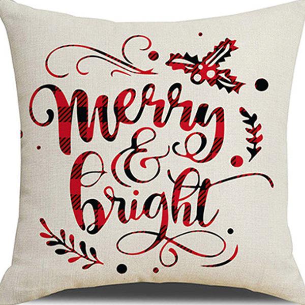 Federa Cuscino con Stampa Natalizia Decorazione Soggiorno Casa Babbo Natale Abbraccio Nuovo Divano Cuscino di Natale