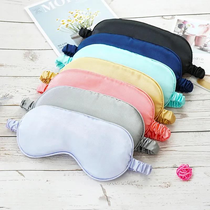 1pc Imitated Silk Shading Eye Cover Comfortable Travel Relax Soft Eyeshade Sleep Night Mask Health Sleeping Shield Care Tools