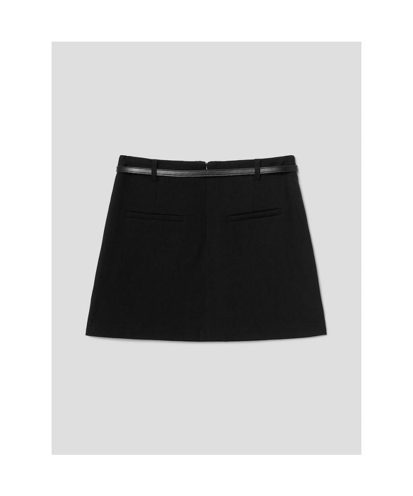 8SECONDS Belted Mini Skirt Black