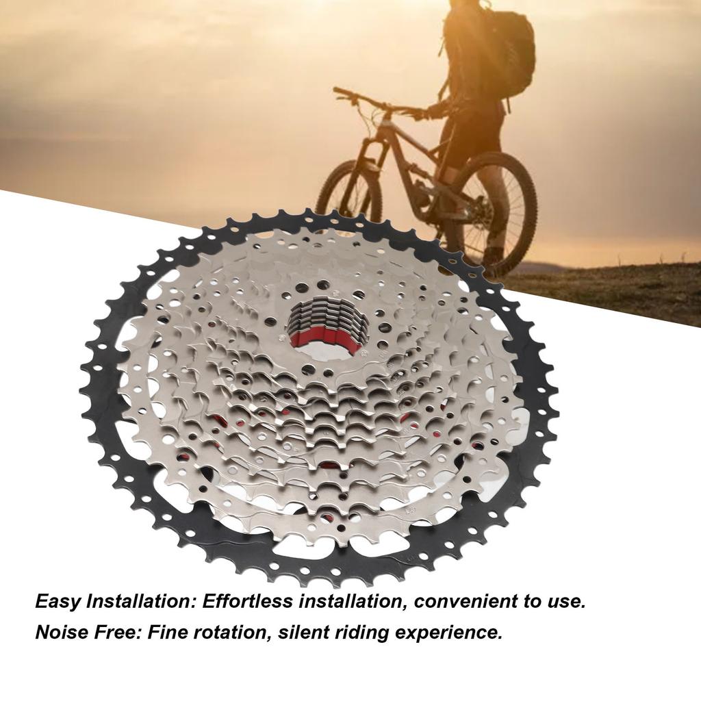 Bike Cassette 12 Speed Flywheel Aluminium Alloy Low Noise Operation 12 to 50T Bike Parts for Electric Bikes Riding