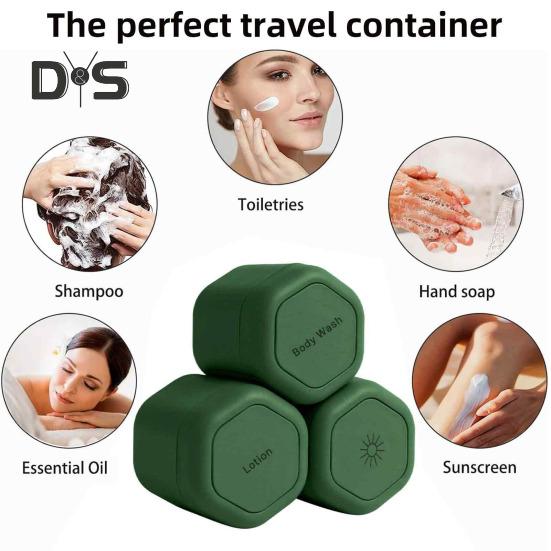 3 szt. Pojemniki podróżne Duża pojemność Odporne na wycieki Lekkie Przenośne Magnetyczne Pudełka do przechowywania szamponu i odżywki
