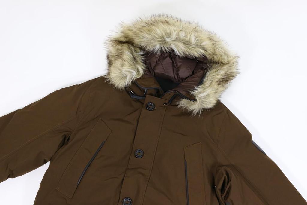 Polo Ralph Lauren Performance Down Jacket with Fur Size NUTMEGBRW Men's Hood, M, 01010105, [Used]