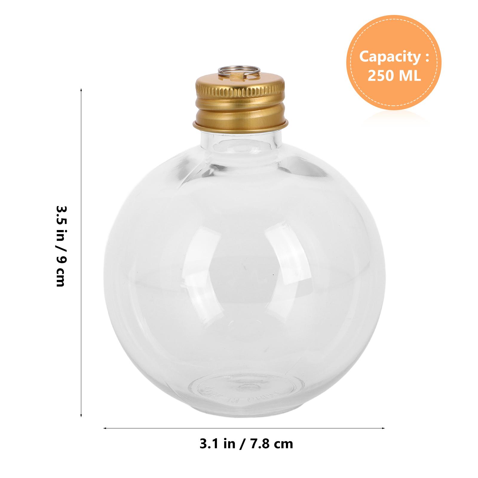 

10Pcs Transparent Bottles Multi Function Milk Containers with Spill Proof Lid for Outdoor and Household Use Bulb Shaped Bottle золотистий