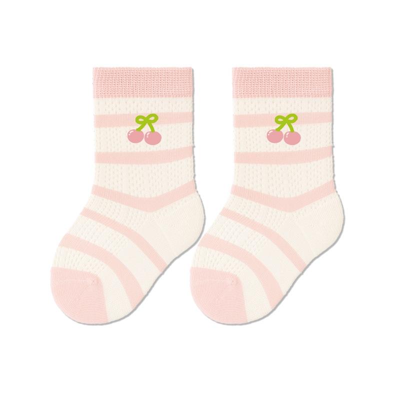 Summer Children Girls Socks Thin Sweet Breathable Kids Cotton Girls Socks Cat Cartoon Mesh Girls Socks S