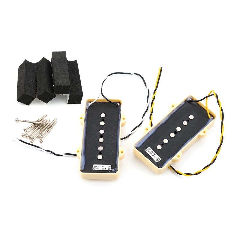 Single Coil Pickups Neck and Bridge Replacement Accessory Set Compatible with LP Style Electric Guitar for Guitar Parts