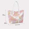 Cute Moon Star Pattern Tote Bag Fashion Soft Shoulder Handbag for Daily Use