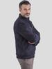 MEN' SHORT ECO-SUEDE JACKET WITH ZIPPER
