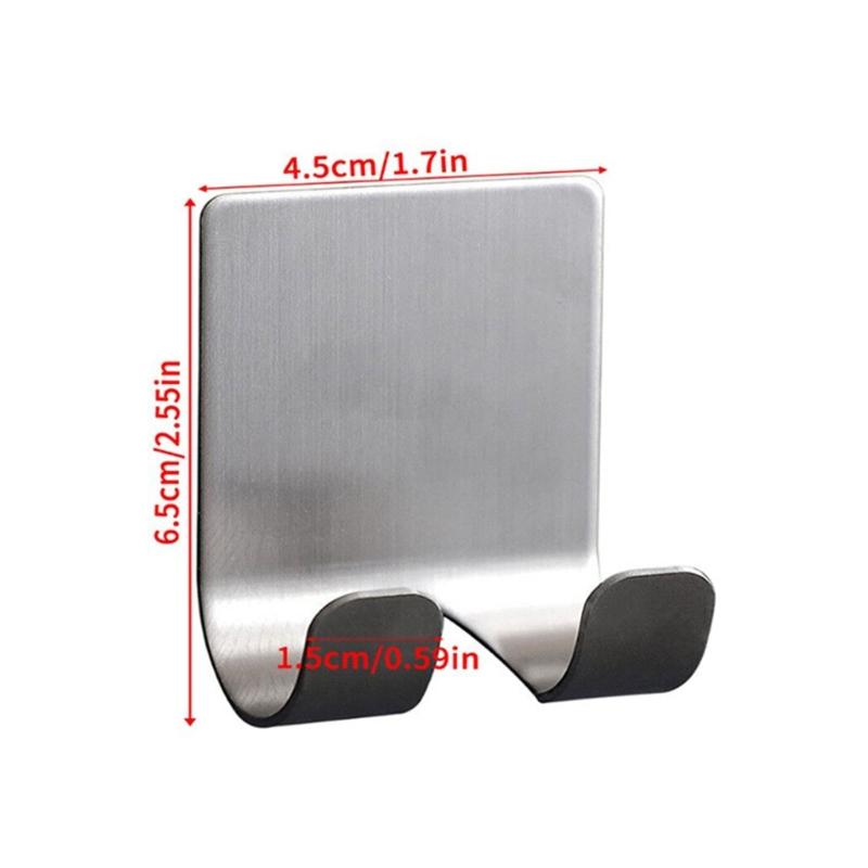 Stainless Steel Drillless Bathroom Razors Holder Wall Mounted Hook For Shaver Organizers Waterproof Rustproof Bath Storage Solution