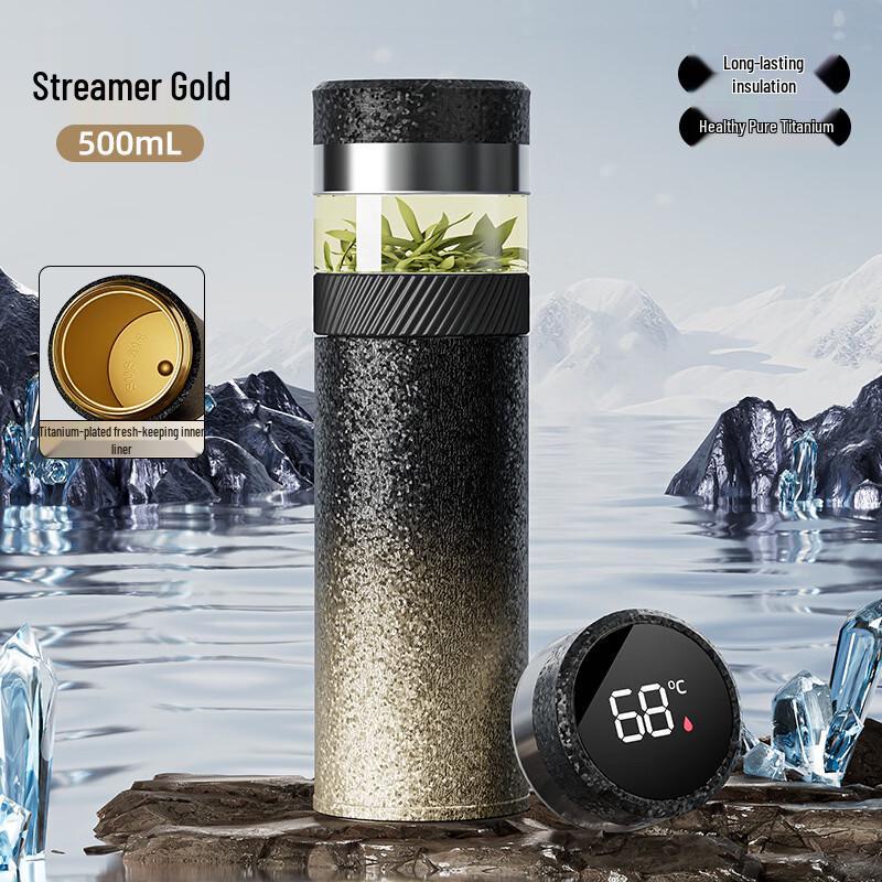 OLOEY Smart Temperature Display 316 SS Tea Infuser Thermos