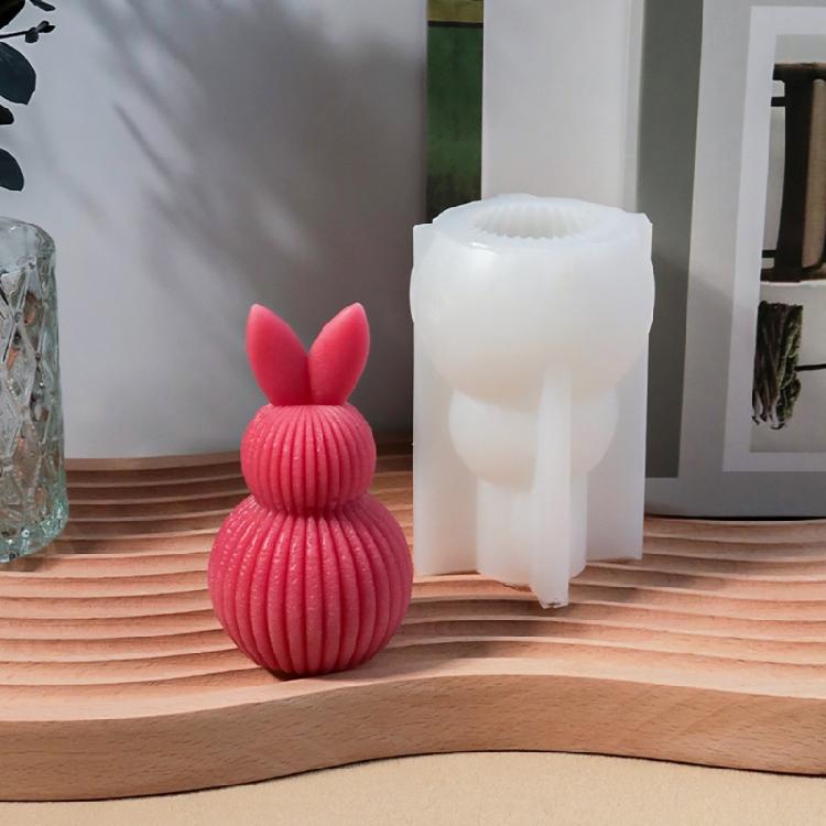 Multifunktionale Silikon-Kaninchenformen Kerzenformen Seifenformen Kaninchen-Dekorationsformen Bastelformen für Bastelliebhaber