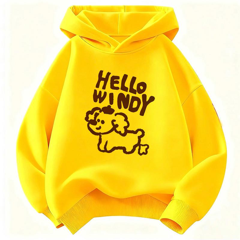 Stylish New Kids' Cartoon-Print Hoodie – Warm, Fleece-Lined, and Thickened for Boys and Girls; Suitable for Autumn/Winter, Casual Wear, and Sports.