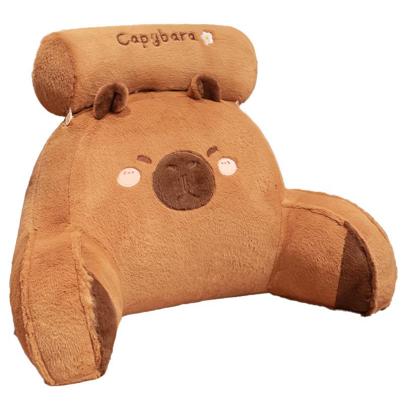 Capybara Faux Fur Lumbar Pillow