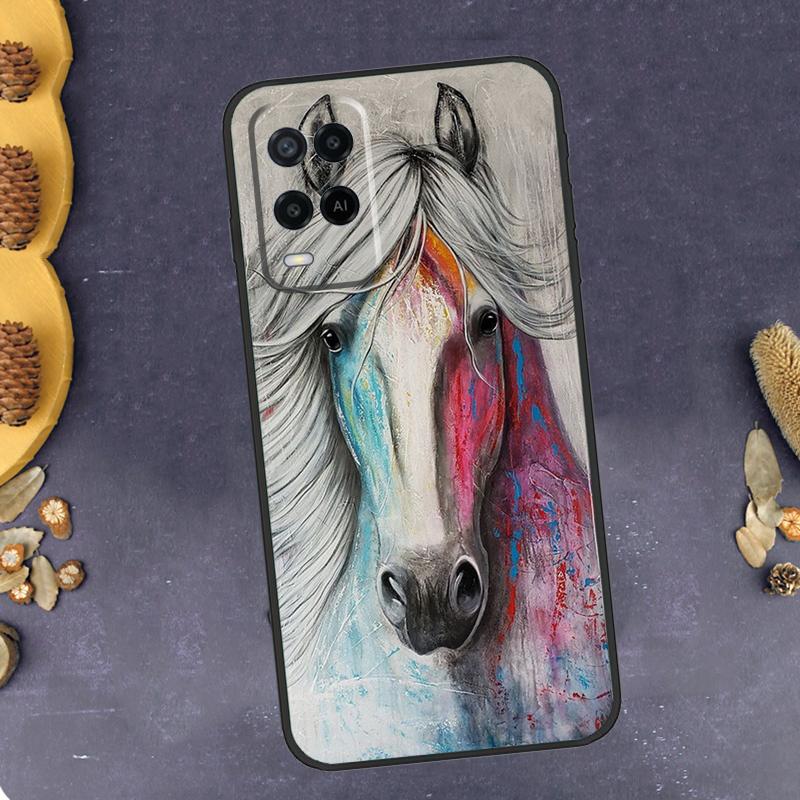 

Horse Waterclour Phone Case For Oppo A96 A16 A76 A78 A58 A18 A38 A98 A17 A77 A80 A40 A60 A74 A94 A54 A15 A57S OPPO A54 4G