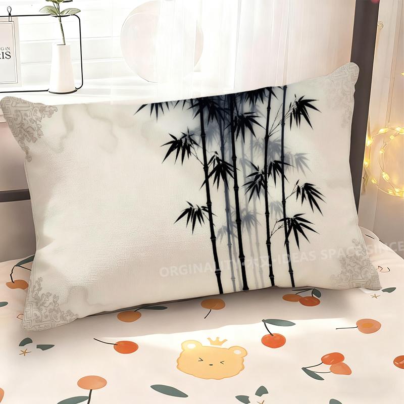 Bamboo Pattern Rectangle Pillowcase Suitable For Sofa Bedroom Car Pillow Cover Cushion Rectangular Back Cushion