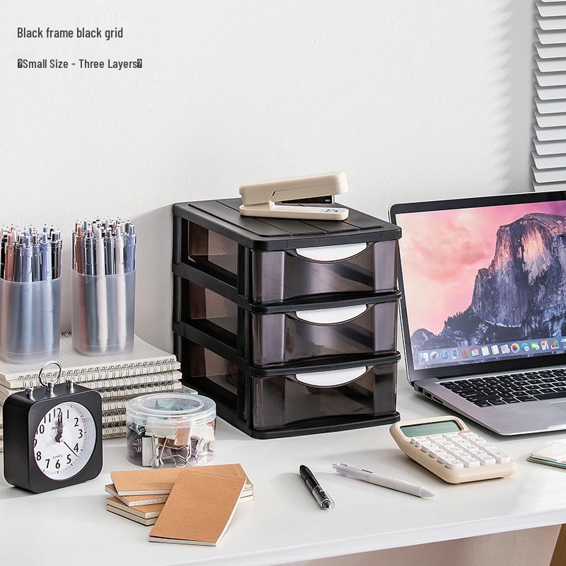 Transparent Drawer-Style Desktop Storage Box for Household Items and Cosmetics