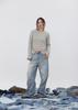NO EXTRA TOUCH Boho Damage Knit (Ash) / 25Fwkp001As