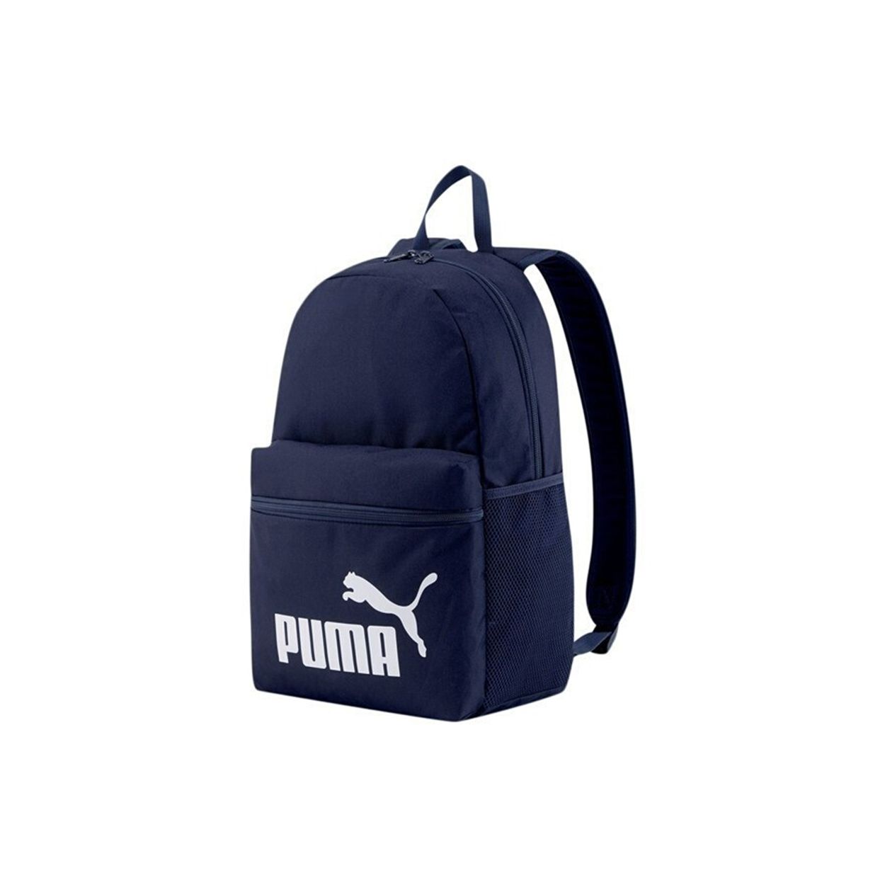 Puma Phase Minimalist Color-Block Reflective Polyester Backpack Unisex Backpack Navy-Blue 075487-43 OSFA