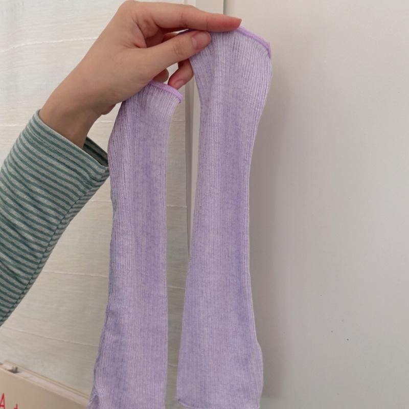Women Solid Color Medium Tube Socks Summer Breathable Leg Warmers for Running and Hiking