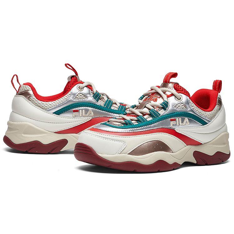 Fila Ray Retro Casual Low-Top Sneakers Women Sneakers White Silver F12W011104FWS